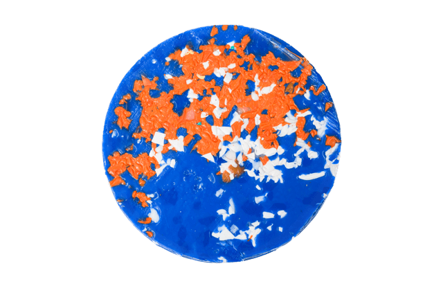 Close-up of the smooth finish and unique patterns on Semula Asia’s circular economy coasters.