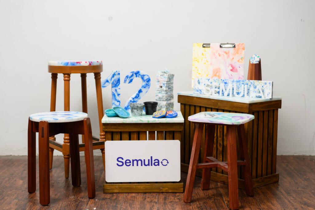 A diverse showcase of Semula Asia products, from ergonomic stools to bespoke lifestyle accessories and hardware.