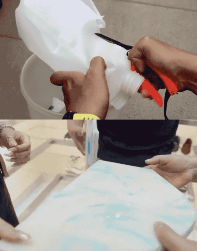 ndustrial plastic shredding and heating process at Semula Asia recycling facility.