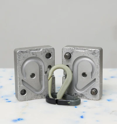 Heavy-duty recycled plastic bag hook with a unique multicolored marbled finish by Semula Asia.